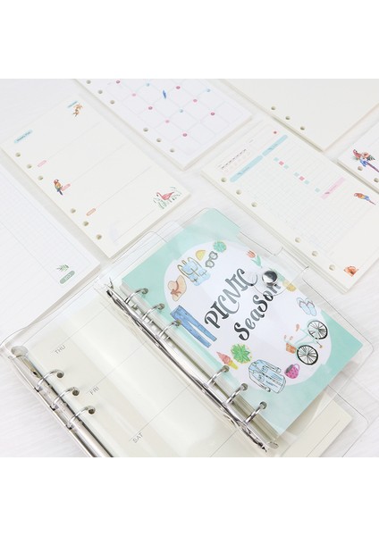 Not A5 45 Sayfa Kawaii A5 A6 A7 Gevşek Yaprak Defter Kağıdı Dolum Spiral Ciltleyici Dizin Iç Sayfalar Aylık Haftalık Günlük Planlayıcı Gündem (Yurt Dışından) fiyatları