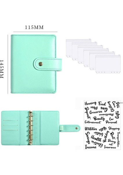 J 2 Etiketli Set A7 2023 Fermuarlı Bütçe Dosyalayıcı Zarflar Organizatör Bütçeleme Için Para Zarfları ile Para Tasarrufu A7 Planlayıcı 6 Cepli (Yurt Dışından)