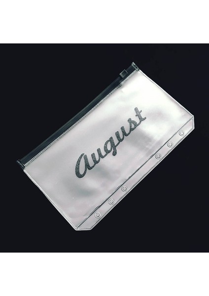 Ağustos A6 A6/a5 Ay Nakit Planlayıcısı Bağlayıcı Cep Dosya Organizatör Depolama Klasörü Şeffaf Pvc Gevşek Yaprak Kese Fermuarlı Dosyalama Bağlayıcı (Yurt Dışından)
