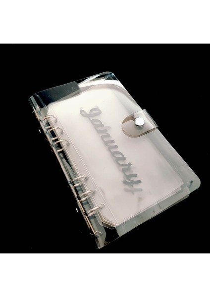 Ağustos A6 A6/a5 Ay Nakit Planlayıcısı Bağlayıcı Cep Dosya Organizatör Depolama Klasörü Şeffaf Pvc Gevşek Yaprak Kese Fermuarlı Dosyalama Bağlayıcı (Yurt Dışından)