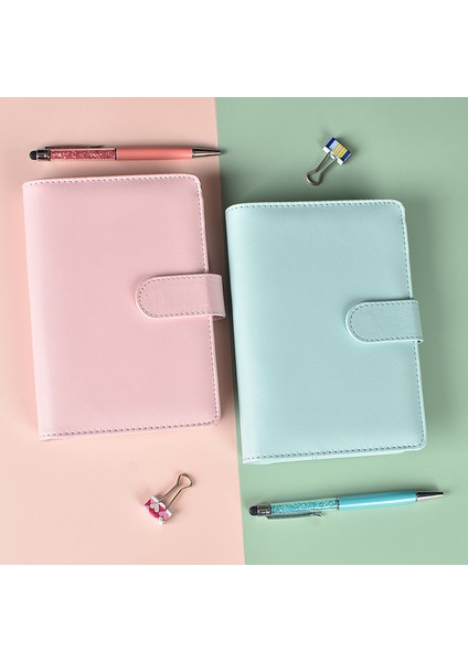 Sarı A5 Macaron Renk A5 A6 6 Telli Pu Klipsli Defter Deri Gevşek Yaprak Defter Kapağı Defterler Dergisi Kawaii Kırtasiye (Yurt Dışından)