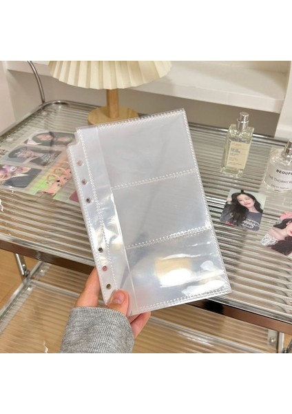 3 Izgara A6 10 Adet/paket A6 Lazer Kpop Fotocard Bağlayıcı Kollu Idol Fotoğraf Kart Tutucu Fotoğraf Kartları Albümü Saklama Çantası (Yurt Dışından)