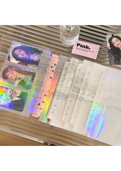 3 Izgara A6 10 Adet/paket A6 Lazer Kpop Fotocard Bağlayıcı Kollu Idol Fotoğraf Kart Tutucu Fotoğraf Kartları Albümü Saklama Çantası (Yurt Dışından) indirimleri
