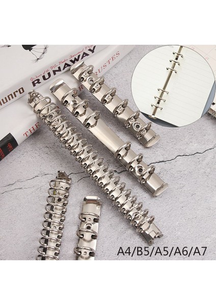 -A6-6 Halkalar A4/b5/a5/a6/a7 Yeni Metal Dıy Doldurulabilir Not Defteri Gevşek Yapraklı Dosya Klasörü Dizüstü Bağlama Çemberleri Bağlayıcı Klip Halka Bağlayıcı (Yurt Dışından)
