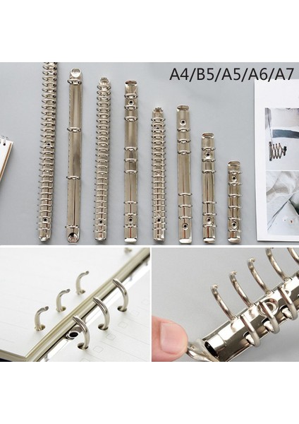 -A6-6 Halkalar A4/b5/a5/a6/a7 Yeni Metal Dıy Doldurulabilir Not Defteri Gevşek Yapraklı Dosya Klasörü Dizüstü Bağlama Çemberleri Bağlayıcı Klip Halka Bağlayıcı (Yurt Dışından) fiyatları