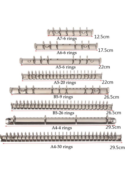 -A6-6 Halkalar A4/b5/a5/a6/a7 Yeni Metal Dıy Doldurulabilir Not Defteri Gevşek Yapraklı Dosya Klasörü Dizüstü Bağlama Çemberleri Bağlayıcı Klip Halka Bağlayıcı (Yurt Dışından) fırsatları