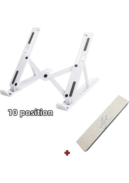 Beyaz Taşınabilir Dizüstü Bilgisayar Standı 10 Pozisyon Katlanabilir Abs Dizüstü Bilgisayar Standı Desteği Ayarlanabilir Dizüstü Bilgisayar Tutucu Macbook Bilgisayar Aksesuarları (Yurt Dışından)