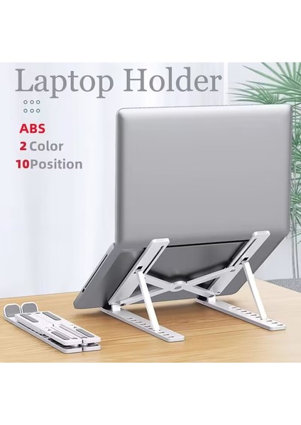 Beyaz Taşınabilir Dizüstü Bilgisayar Standı 10 Pozisyon Katlanabilir Abs Dizüstü Bilgisayar Standı Desteği Ayarlanabilir Dizüstü Bilgisayar Tutucu Macbook Bilgisayar Aksesuarları (Yurt Dışından) modelleri