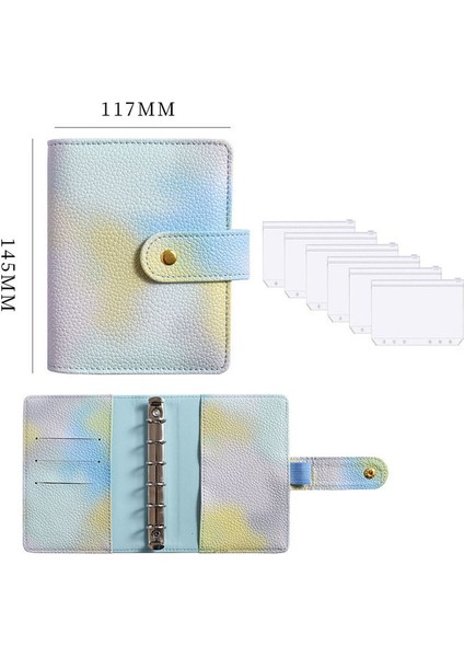Bir Set A7 2023NEW A7 Pu Deri Bütçe Bağlayıcı Defter Nakit Zarflar Sistemi Seti Bağlayıcı Cepler Para Bütçe Tasarrufu Fatura Organizatör (Yurt Dışından)