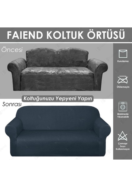 antrasit Koltuk Kılıfı lastikli balpetek kanepe Takımı Çekyat Örtüsü (3+3+1+1) Tam kaplama kılıf koltuk örtüsü