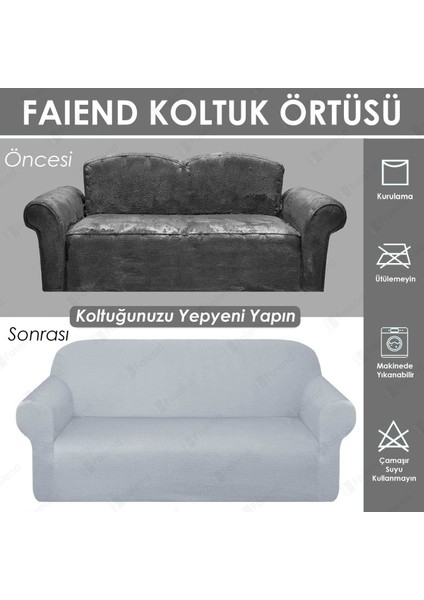 açık-gri Koltuk Kılıfı lastikli balpetek kanepe Takımı Çekyat Örtüsü (3+3+1+1) Tam kaplama kılıf koltuk örtüsü