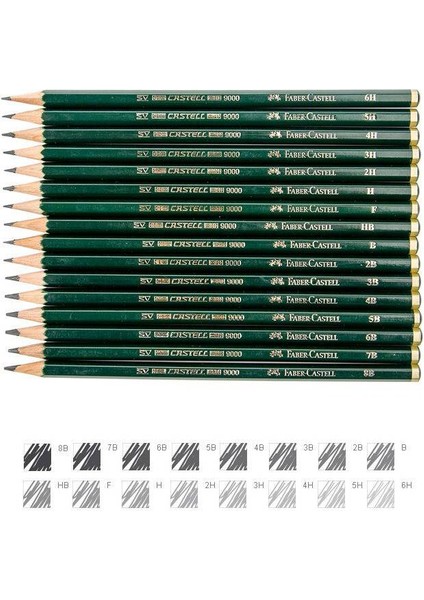 8b-6pcs Kalemler 6/16 Adet Set Okul Meslek Kalem Seti Grafit Kalem Çizim ve Eskiz Kalem Seti (Yurt Dışından)