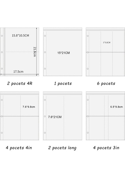 10 Adet 4 Cep 3in Plrbok 10 Parça A5 1 2 4 Cepler 3 Delik Temizle Klasör Dolum Kolu 4×6 10×15 4r Fotoğraflı Defter Fotoğraf Albümü Kart Sayfası (Yurt Dışından) indirimleri