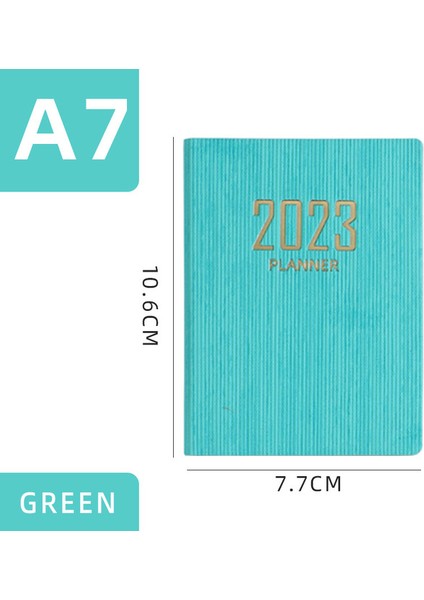 A7 Yeşil A6 A7 Gündem 2023 Defter Cuadernos Planner Haftalık Libreta Defterler ve Günlükler Günlüğü Cahier Ofis Aksesuarları Günlük Defteri (Yurt Dışından)