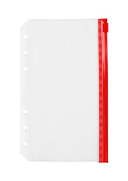 1 Adet Kırmızı A5 A5/a6/ Boyutu Plastik Zip Kilit Zarf Fermuar Cüzdan Ekle Dolum Organizatör Klasörü Spiral Planı Çanta Depolama Dosya Kartı Paketi (Yurt Dışından)