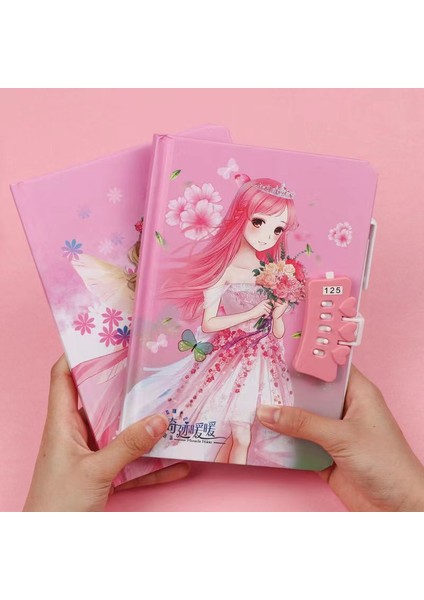 G 195MM x 134MM Karikatür Kızın Dizüstü Şifre Kilidi Boyama Sayfası Defter Günlüğü Çocuk Ilköğretim Okulu Öğrencileri Not Defteri Okula Dönüş Hediyeleri (Yurt Dışından) fiyatları