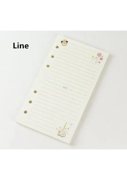 Çizgi A5 45 Yaprak Kawaii A5 A6 Gevşek Yaprak Defter Kağıdı Dolum Spiral Ciltleyici Dizin Iç Sayfalar Aylık Haftalık Günlük Planlayıcı Gündem (Yurt Dışından)