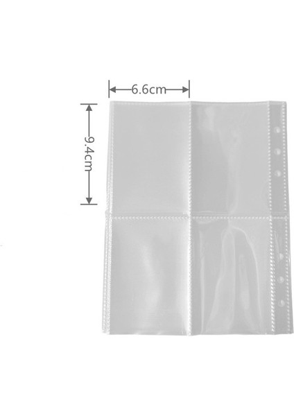 10 Adet 4 Izgara A6 A6 Lazer Şeffaf Dosya Tutucu Dizüstü Gevşek Yaprak Dıy Belge Çantası Bağlayıcı Halkaları Pvc Depolama Bağlama Klasörü (Yurt Dışından)