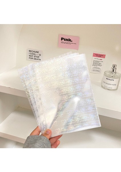 Kalp 1 Kuşak 10 Adet A6 A5 A6 10 Adet Lazer Şeffaf Dosya Tutucu Dizüstü 6 Delik Gevşek Yaprak Dıy Belge Çantası Bağlayıcı Halkaları Pvc Depolama Bağlama Klasörü (Yurt Dışından)