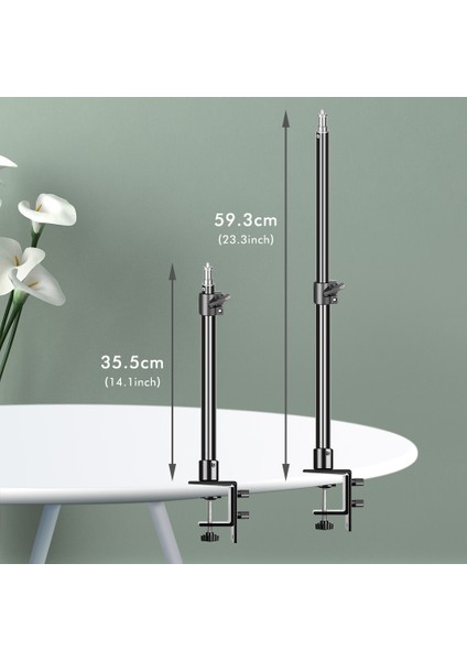 Top Kafalı Sh C-Kelepçe Işık Tripod Masaüstü Işık Standı 1/4 "top Kafa ile Ayarlanabilir Masa Üstü Braketi Standı Kamera, Halka Işık (Yurt Dışından) fırsatları