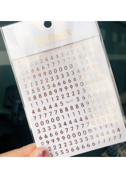 ME099MGJIN Yeni Roman 26 Ingilizce Alfabe Numarası 3D Kendinden Yapışkanlı Nail Art Çıkartma Kelime Küçük Harf Tırnak Dövmeler Süslü Çıkartmalar (Yurt Dışından)