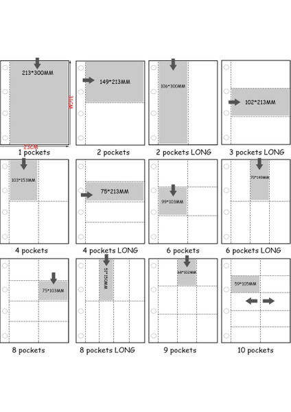 10 Adet 1 Cepli A4 Plrbok A4 Temizle 10 Paket Fotoğraf Albümü Dolum Sayfaları Dosya Koruyucu 4 Delik 6×4 10×15 4 Telli Dosya Fotokartları Kartpostal Kart Defter (Yurt Dışından)