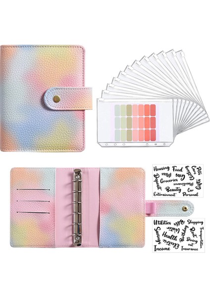 A7 Aylık Planlayıcısı Yeni A7 Pu Deri Bütçe Bağlayıcı Defter Nakit Zarflar Sistemi Para Bütçe Tasarrufu Fatura Organizatör Için Bağlayıcı Cepler ile Set (Yurt Dışından) modelleri