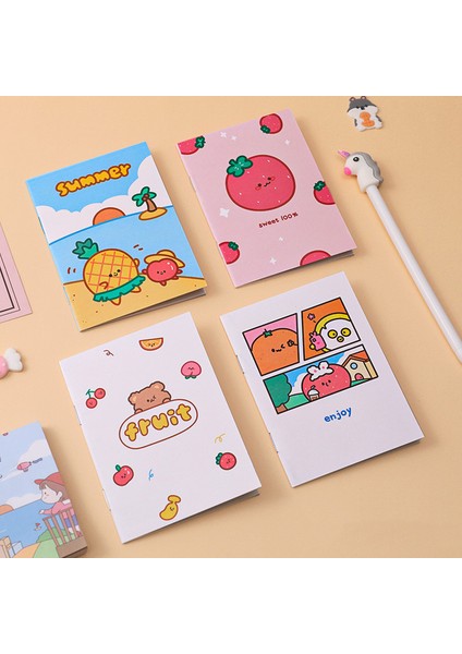Meyve RANDOM7PCS 7 Adet Kawaii Dizüstü Mini Not Defteri Konu Alıştırma Kitapları Çocuk Dizüstü Bilgisayarlar Hediyeler Ödül Sevimli Not Defteri Kırtasiye Okul Kaynağı (Yurt Dışından)