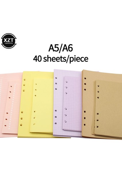 Mor Çizgi A6 Yüksek Kalite 40 Sayfa A5 A6 Gevşek Yaprak Defter Kağıdı Dolum Spiral Ciltleyici Dizin Iç Sayfa Aylık Haftalık Günlük Planlayıcı Gündem (Yurt Dışından) fiyatları