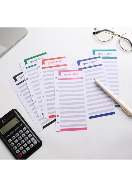 Mermer Seti 12 Adet 12 Adet A6 Bütçe Planlayıcısı Gevşek Yaprak Defter Dolgu Kağıdı Için Iç Sayfa 6 Delikli Bağlayıcı Finansal Yönetim Bütçe Tasarrufu Para (Yurt Dışından)