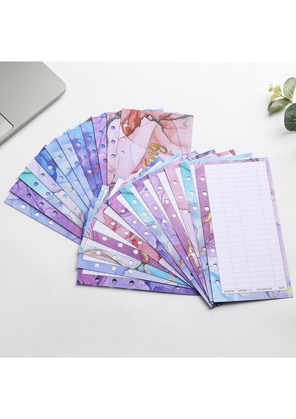 Mermer Seti 12 Adet 12 Adet A6 Bütçe Planlayıcısı Gevşek Yaprak Defter Dolgu Kağıdı Için Iç Sayfa 6 Delikli Bağlayıcı Finansal Yönetim Bütçe Tasarrufu Para (Yurt Dışından)
