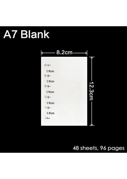 A7 Boş Yüksek Kaliteli Telli Defter A7 Insert Yedekler 6 Delik Gevşek Yaprak Spiral Günlüğü Planlayıcısı Iç Çekirdek 100G Kağıt (Yurt Dışından)