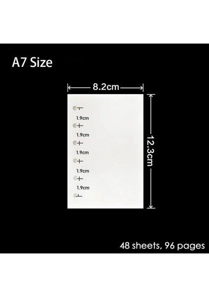 A7 Boş Yüksek Kaliteli Telli Defter A7 Insert Yedekler 6 Delik Gevşek Yaprak Spiral Günlüğü Planlayıcısı Iç Çekirdek 100G Kağıt (Yurt Dışından)