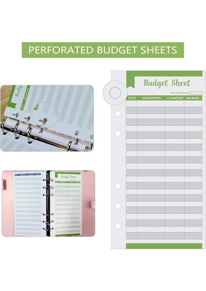12 Adet A6 A5 A6 A7 Bağlayıcı Bütçe Planlayıcısı Organizatör 6 Klasörlü Klasör Zarfları Cepler ve 12 Adet Gider Bütçe Sayfaları (Yurt Dışından) indirimleri