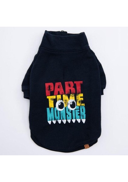 Lacivert Monster Polarlı Küçük Irk Köpek Fermuarlı Sweatshirt fiyatları
