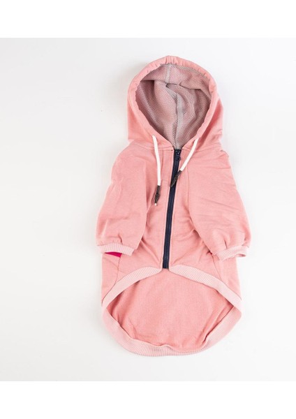 Pembe Angry Orta-Büyük Irk Köpek Fermuarlı Sweatshirt modelleri