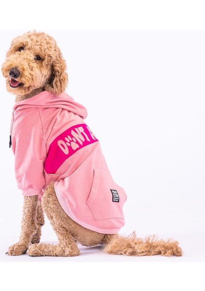 Pembe Angry Orta-Büyük Irk Köpek Fermuarlı Sweatshirt