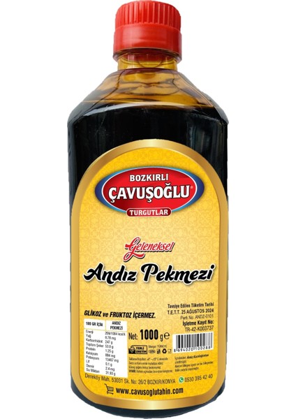 Andız Pekmezi 1000G Glukoz Fruktoz Içermez