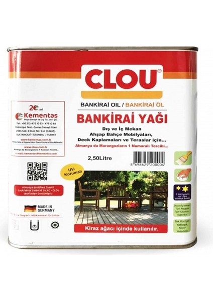 30755.00000 Bangkirai Yağı 2,5lt