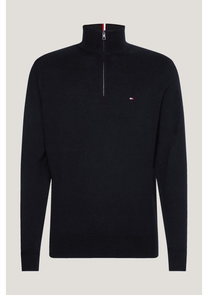 Pıma Org Ctn Cashmere Zıp Mock Erkek Kazak