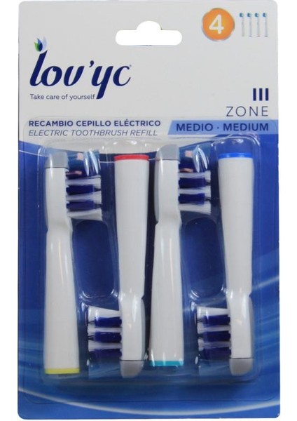 Trizone Orta 4lü Elektrikli Diş Fırçası Yedeği