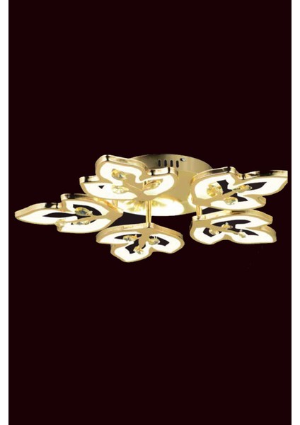 60Watt Kumandalı Plafonyer Avize - Gold