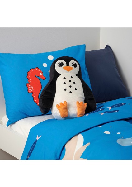 Blavıngad Penguen Minder Yumuşak Oyuncak Uyku ve Oyun Arkadaşı Siyah-Beyaz, 40X35 cm fiyatları