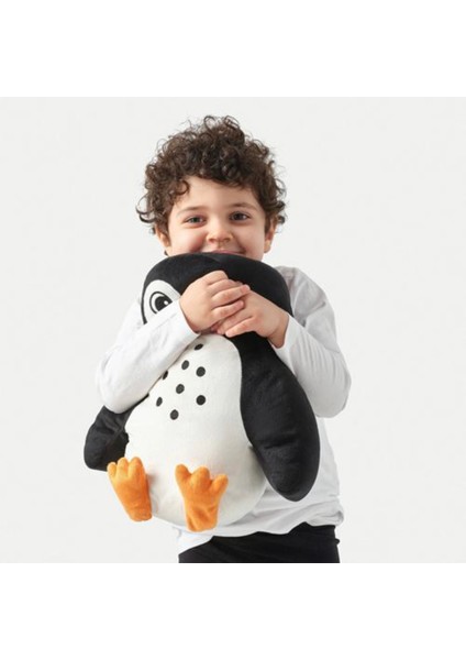Blavıngad Penguen Minder Yumuşak Oyuncak Uyku ve Oyun Arkadaşı Siyah-Beyaz, 40X35 cm fırsatları