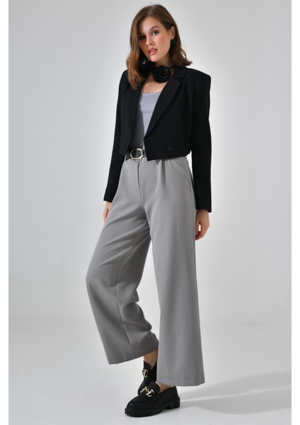 Siyah Kruvaze Crop Blazer Ceket fiyatları