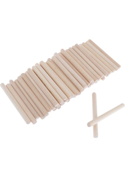 Craft Için Ahşap Dübel Çubukları 5cm - 50 Adet Sağlam Balsa (Yurt Dışından)