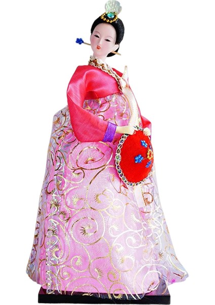 Geyşa Heykelcik 12 "ayakta Hanbok Minyatür Figürleri (Yurt Dışından)