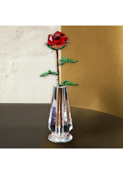 Kristal Çiçek Heykel Figürler Kitaplık Dekor Süsleme 26X14 cm (Yurt Dışından) modelleri