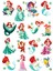 Lilya Sticker Disney Prenses Ariel 3D Kabartmalı Sticker Seti 2