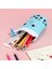 KAHVE-13X23CM Boba Milktea Kalem Kalem Teleskopik Tutucu Kırtasiye Çantası, Kawaii Gülümseme Yüzlü Stand-Up Trafo Çantası Siyah Nokta Organizatör (Yurt Dışından) 3